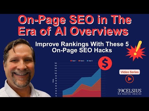 Digital screen showing AI search results and SEO insights